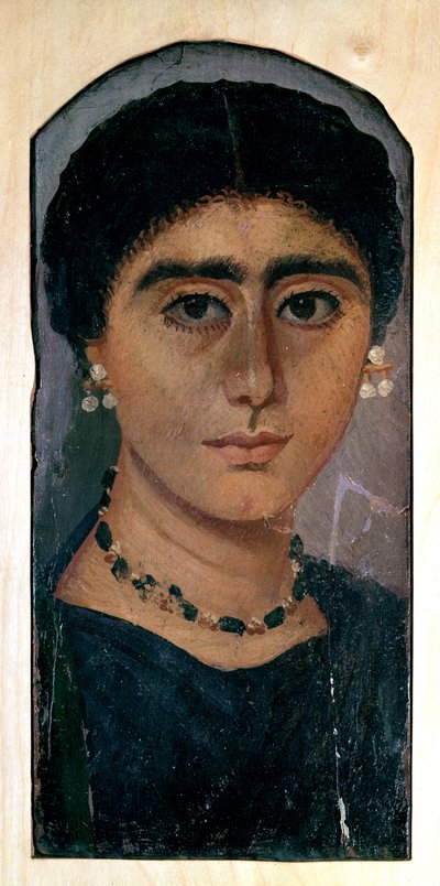 Porträt einer Frau, aus Fayum, 1.-4. Jahrhundert (Enkaustik auf Holz) von Roman Period Egyptian